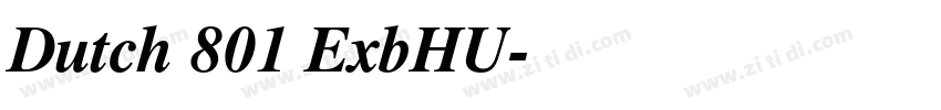 Dutch 801 ExbHU字体转换